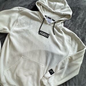 flag nor fail L Off-White Hoodie with Black Accents (see details!)